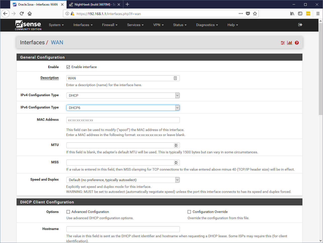 pfsense not receiving a WAN address | Netgate Forum