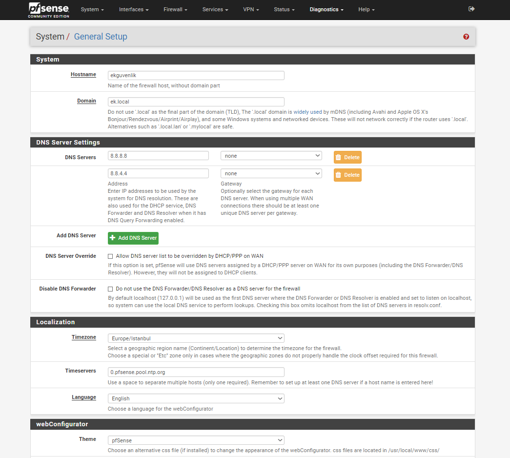 Default localhost