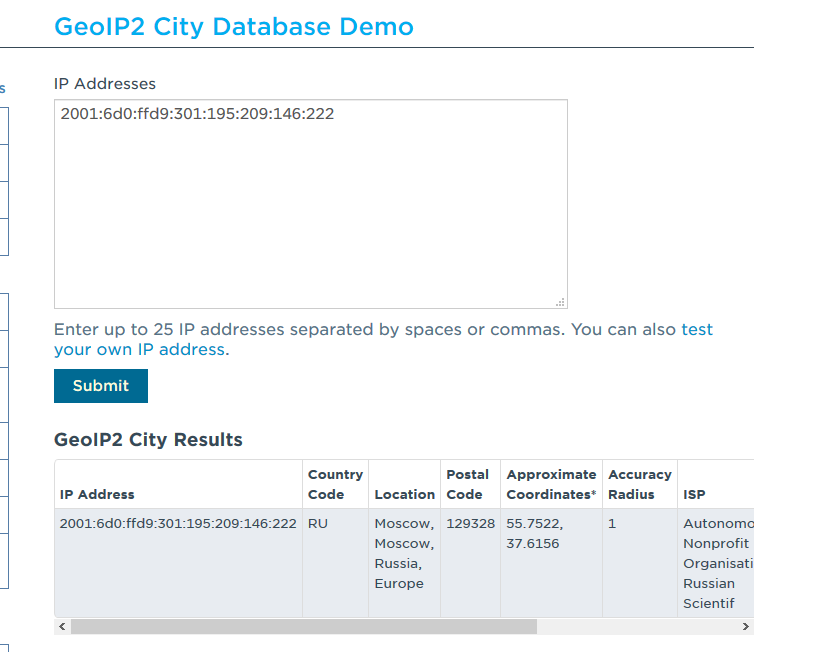 maxmind ip demo maxmind ip demo
