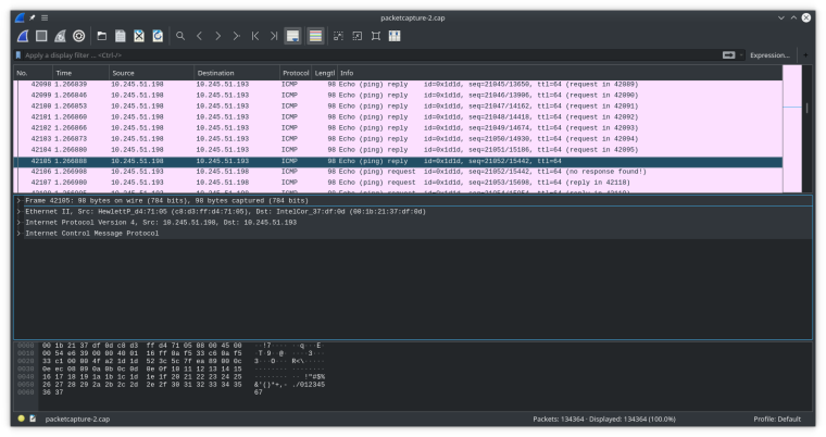 how to check packet loss on pcap wireshark