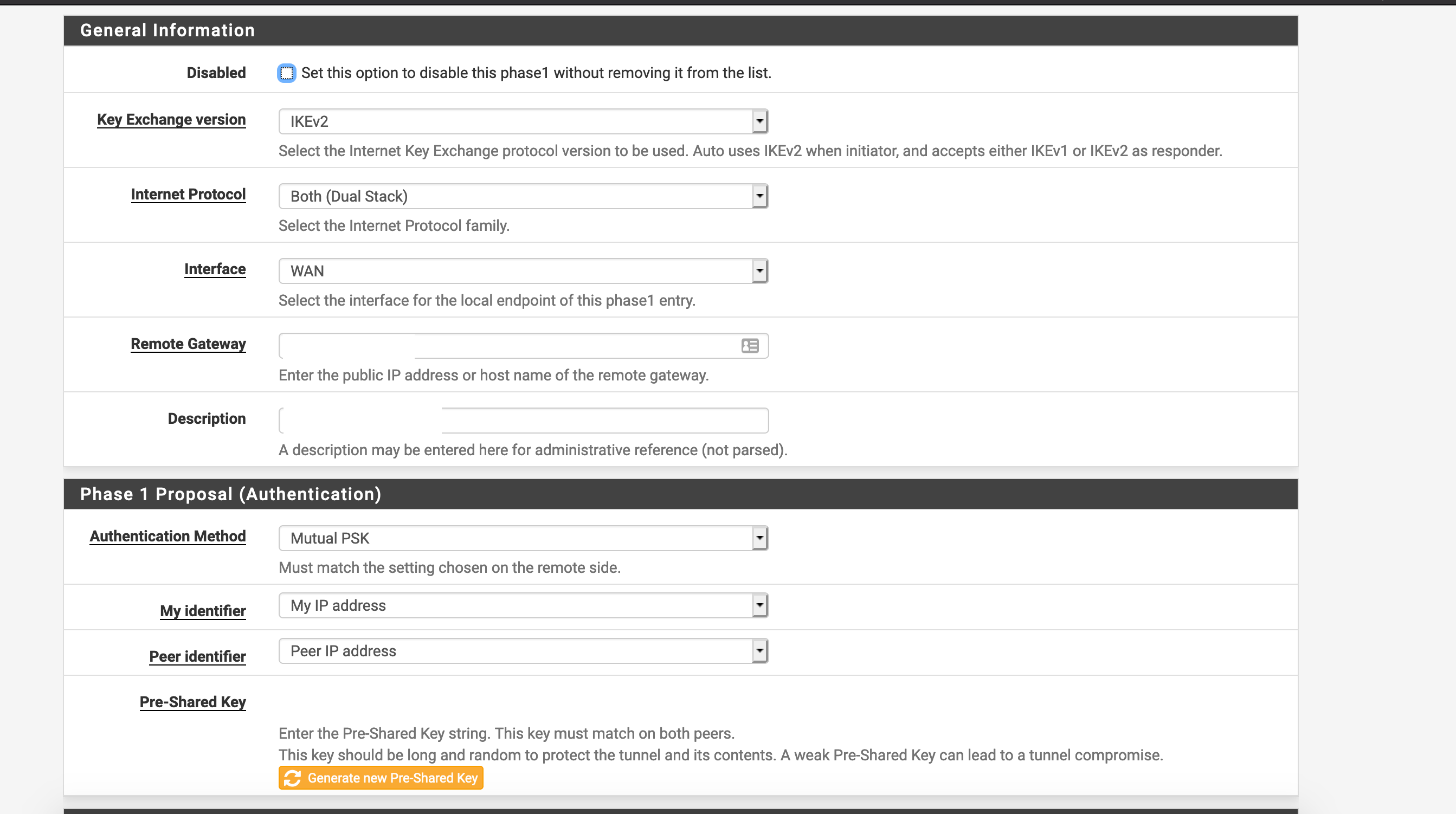 PFSENSE два IPSEC. STRONGSWAN PFSENSE. Pre shared Key какая фаза.