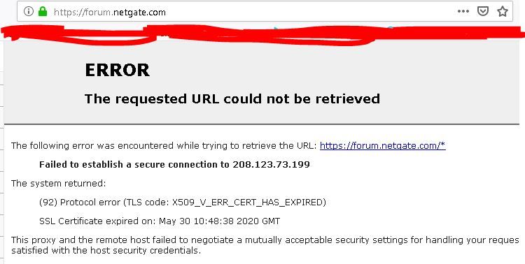 Problem accessing the site (SSL Certificate expired on: May 30 10:48:38
