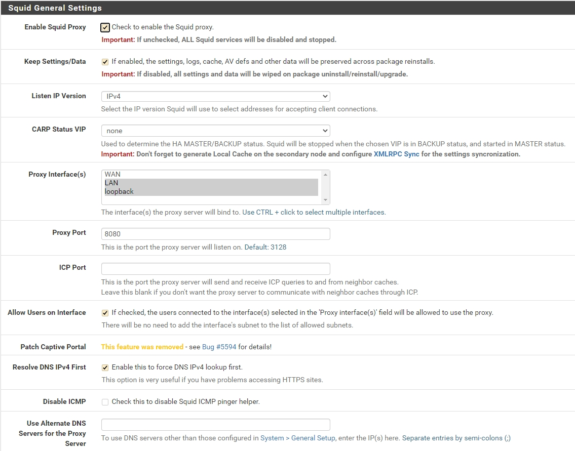 PfSense SQUID Access Table TCP_MISS/503 | Netgate Forum