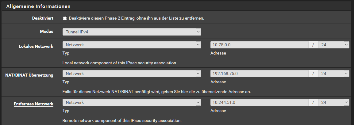 IPSec phase-2 configuration