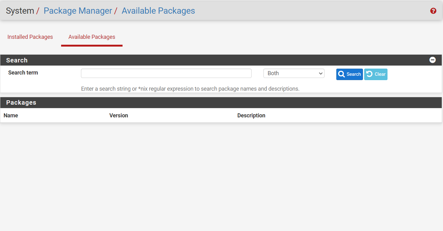 Errors during downloading metadata for repository. PFSENSE dashboard. Not search.