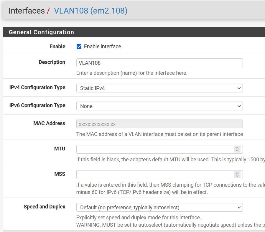 intel e1000 nic linux vlan