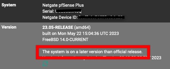 pfSense Plus Version