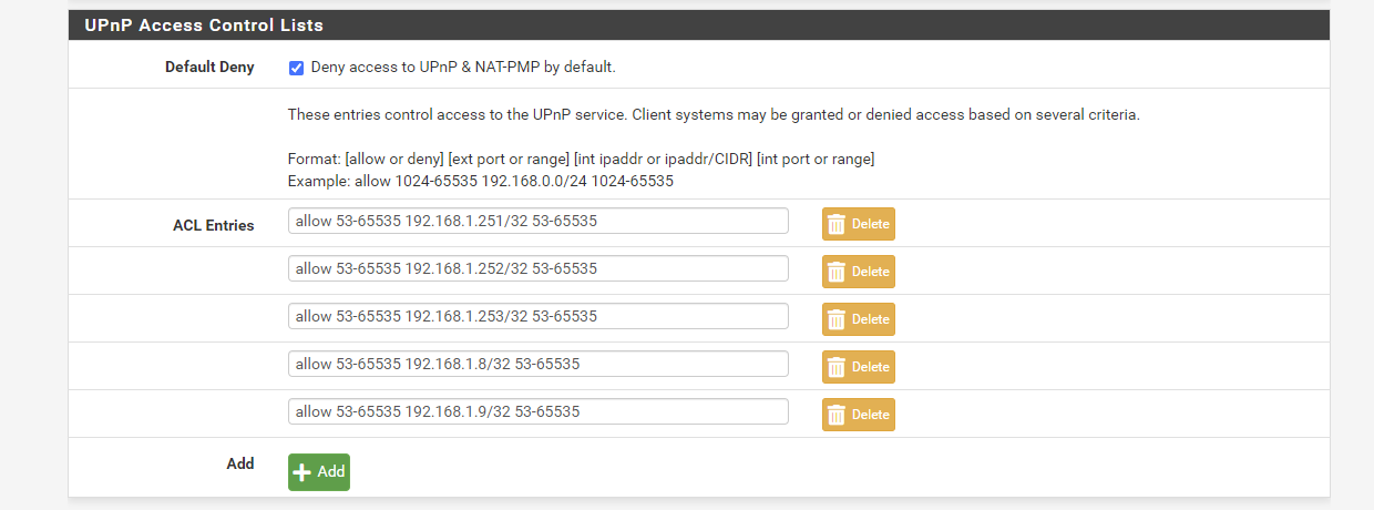 What is the proper way to set up UPnP (miniupnpd)? | Netgate Forum