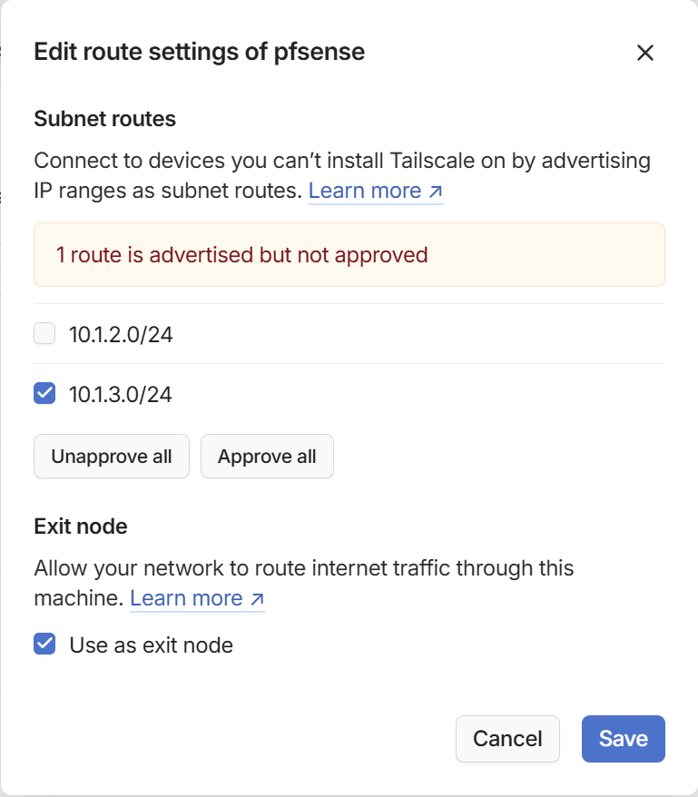 Tailscale Admin Console Route Settings.PNG